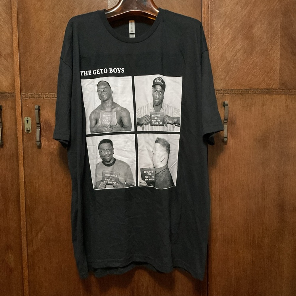 Next Level Apparel Black Graphic Tee The Ghetto Boys, short sleeves crewneck